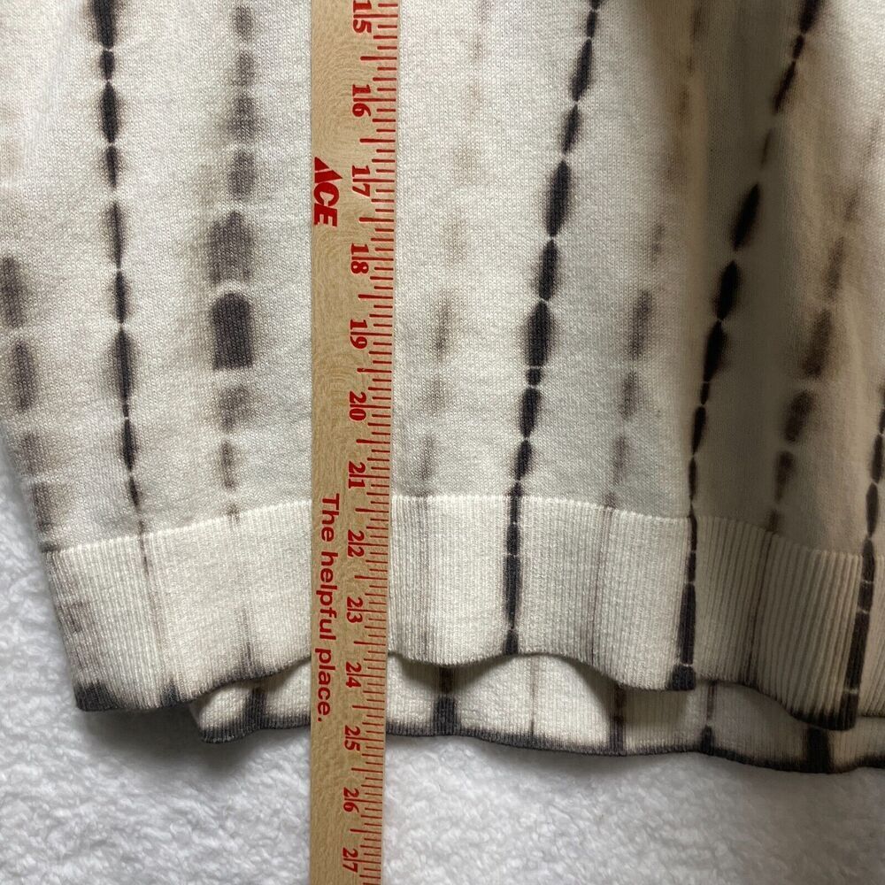 Lululemon Tie Dye Crewneck Sweater Size 6 Linear Tie Dye Grey Cashmere Blend - Picture 8 of 9